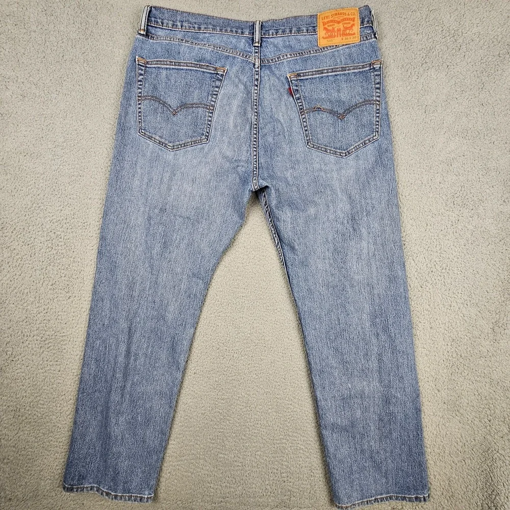 Levi's 505 Men's Straight Leg Regular Fit Jeans Light Wash W36 L30 90s Skater‎